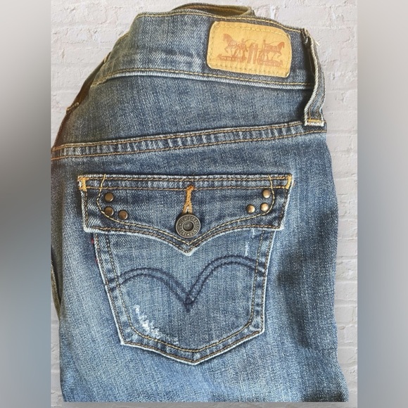 Levi's 515 Women's Jeans Blue Size 4M Boot Cut Flap Pockets Mid Rise 30" Denim - Picture 5 of 9